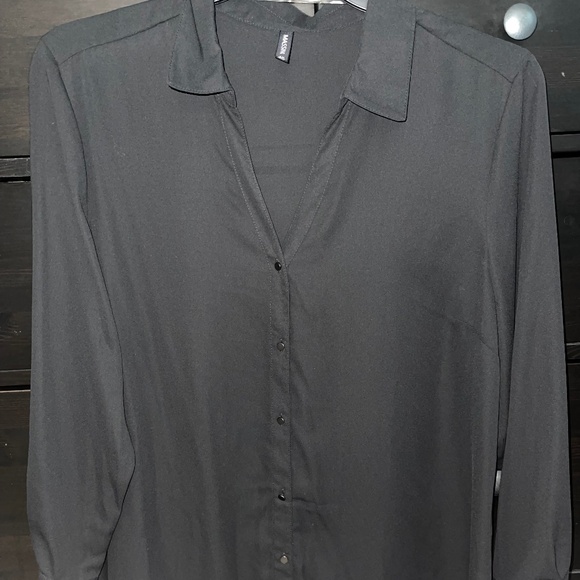 Black Button Down Blouse size 1x - Picture 1 of 2